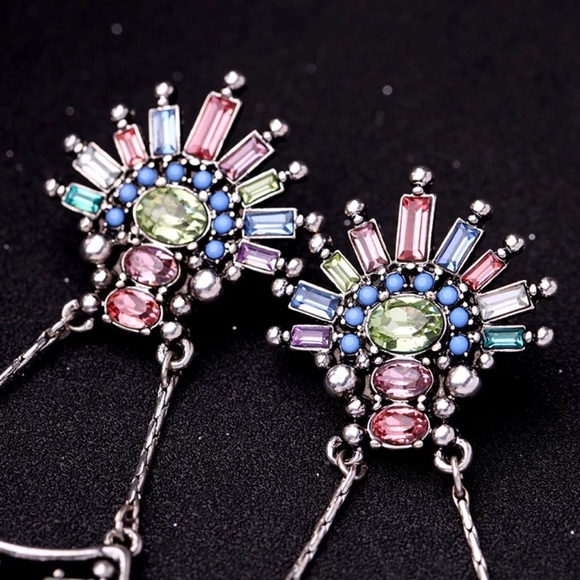 LARGE SILVER STATEMENT EARRINGS - Picture 4 of 6